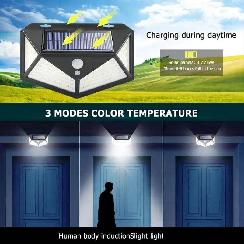 100 LED Solar Wall Lamp