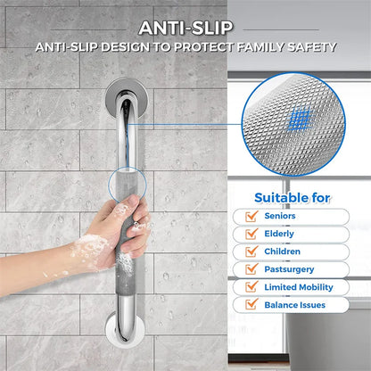 SafeGrip Stainless Steel Shower Bar – Safety and Stability for Any Bathroom