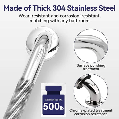 SafeGrip Stainless Steel Shower Bar – Safety and Stability for Any Bathroom